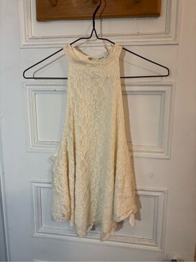Kimchi Blue Cream Lace Halter Top